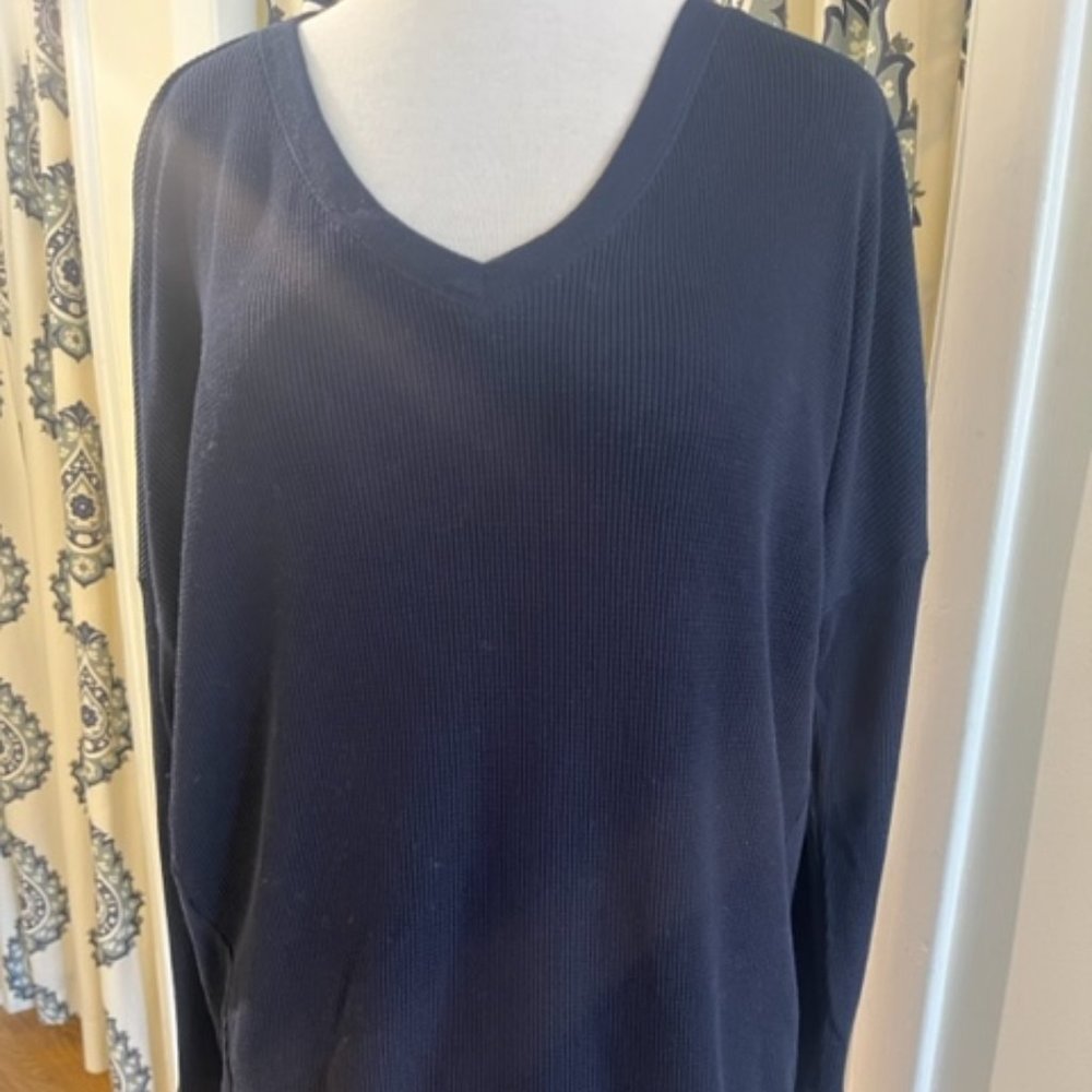 Mododoc Midnight Navy Waffle Shirt